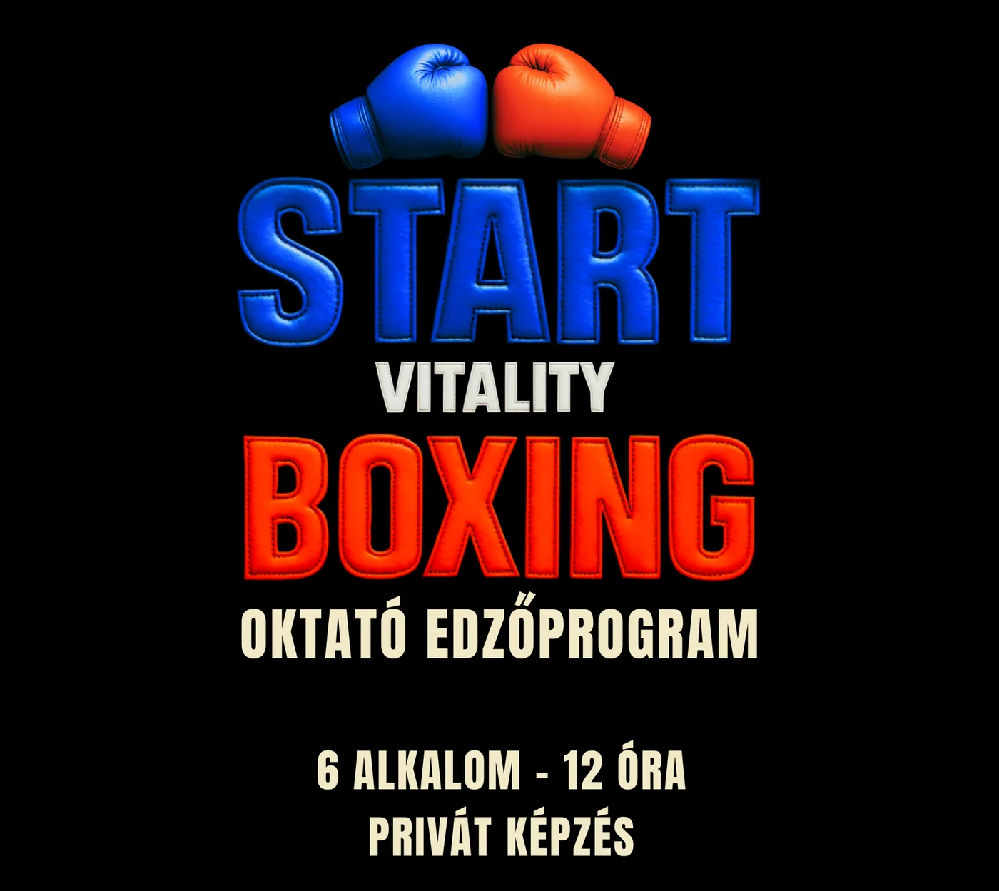 START Vitality Boxing oktató edzőprogram — 6 alkalom, 12 óra, privát képzés